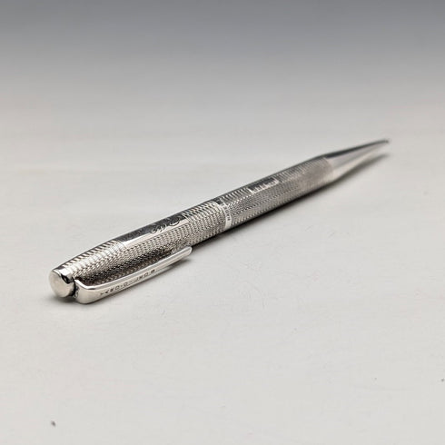 1964 British Yard O' Red Sterling Silver Push-Pull Pencil in Case